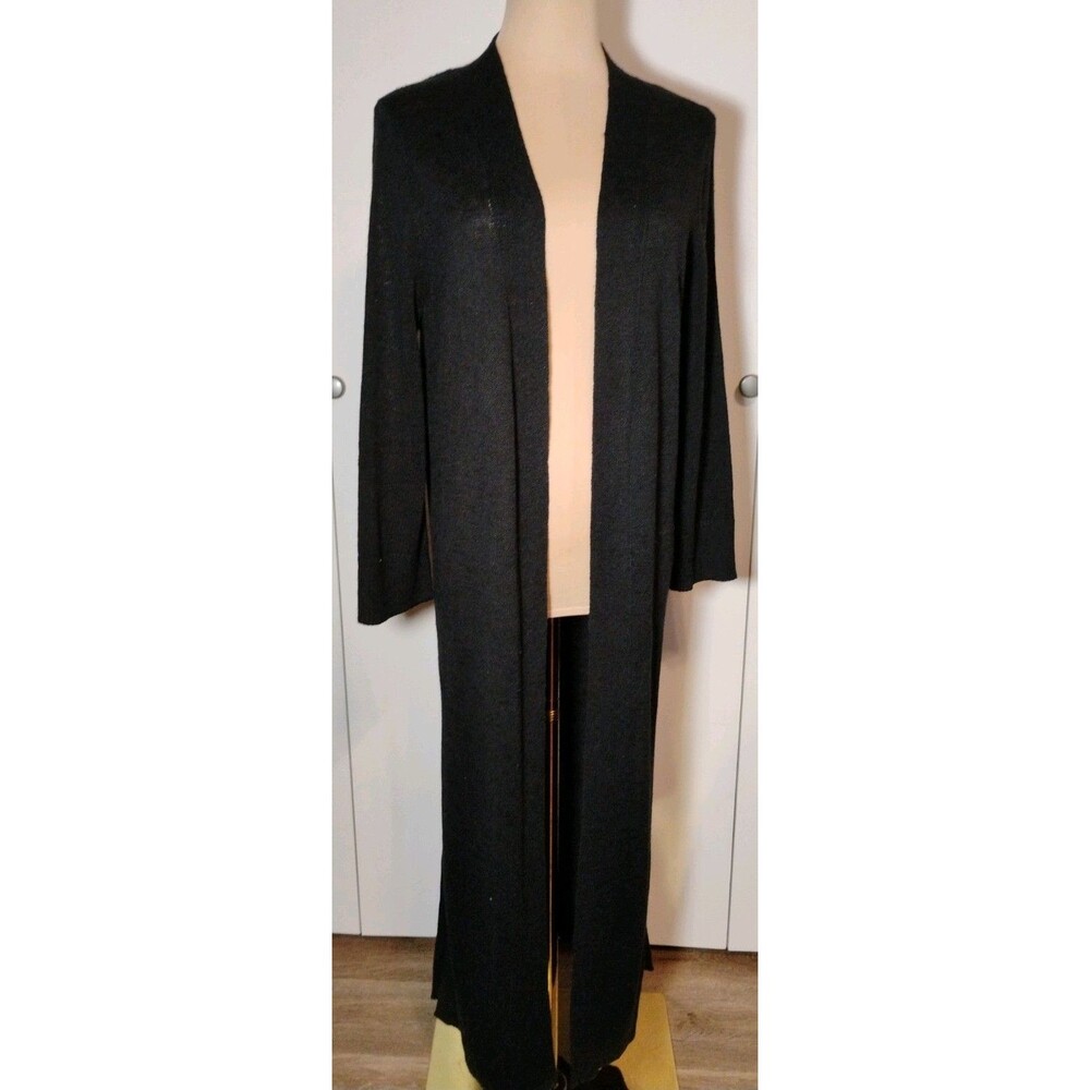 Banana Republic Women’s Black Solid Knit Cotton DusterCardigan Sweater S